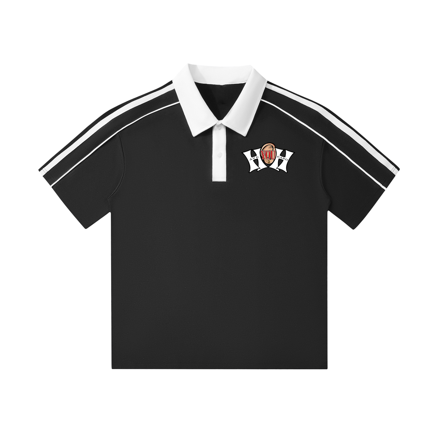 Contrast Collar Short-Sleeve Polo Shirt