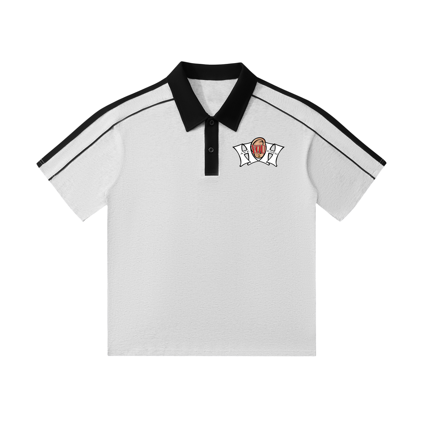 Contrast Collar Short-Sleeve Polo Shirt