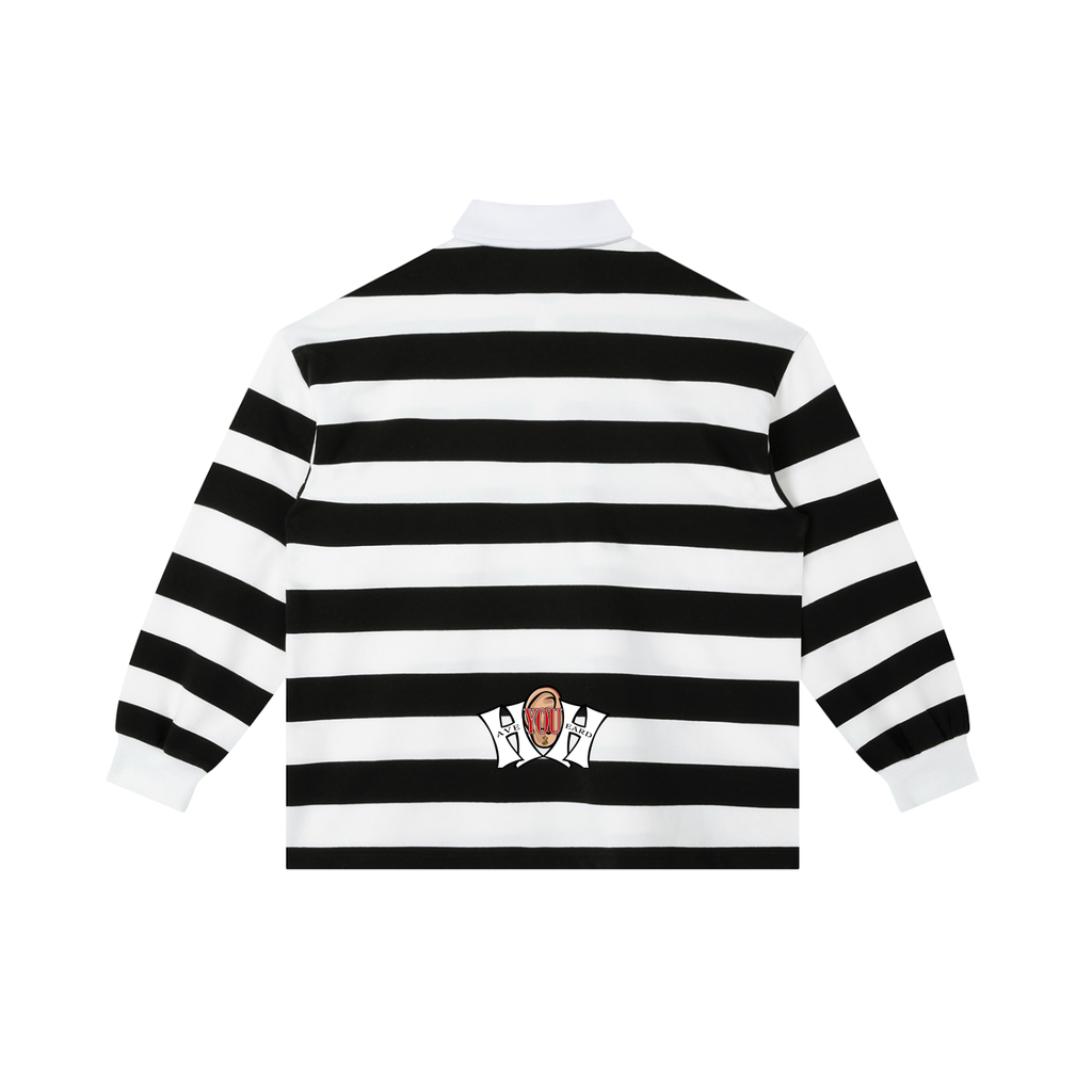 Color Block Stripe Polo Shirt