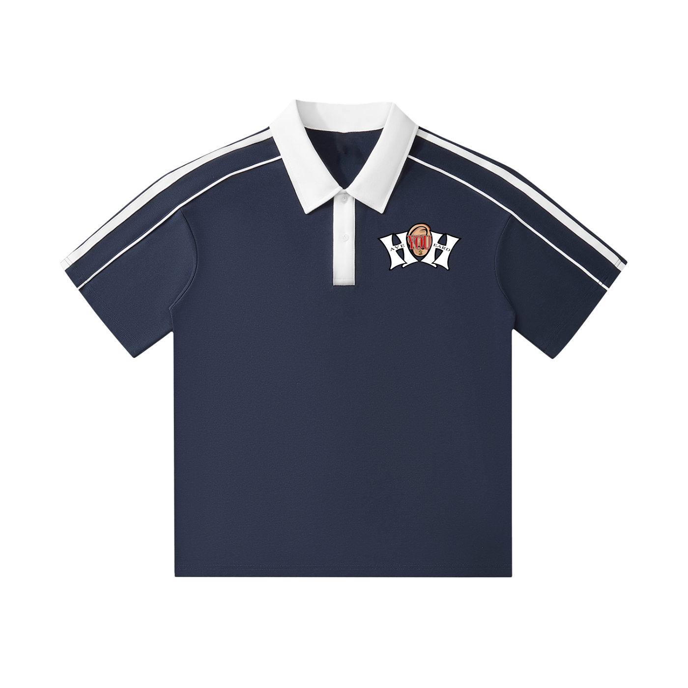 Contrast Collar Short-Sleeve Polo Shirt
