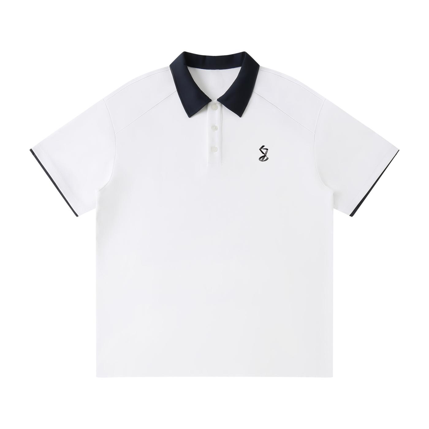 Contrast Collar Raglan Polo Shirt